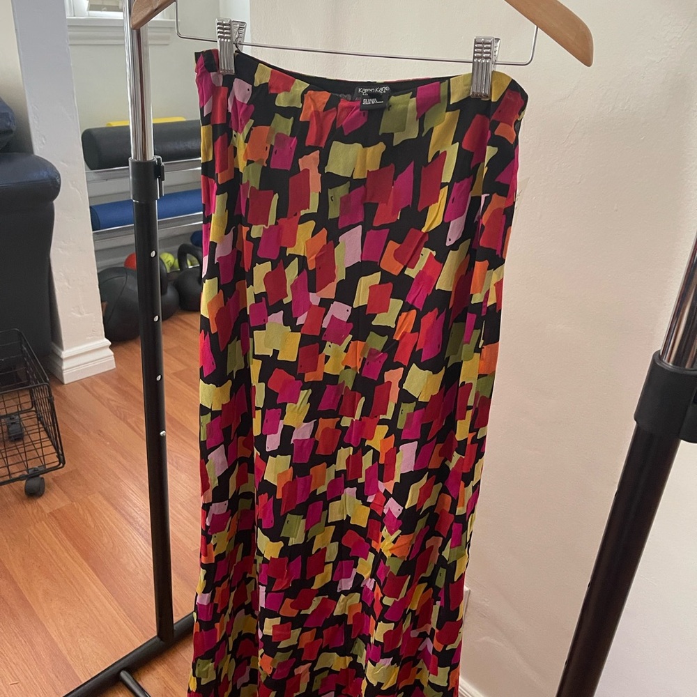 Colorful Geometric Print Skirt